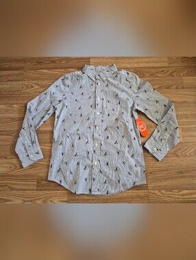 Wonder Nation Boys' Sailboat Long Sleeve Print Shirt